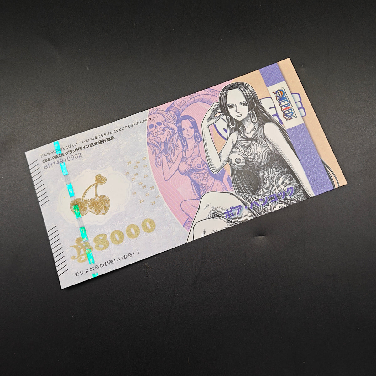 [Limited 300] One Piece Boa Hancock Handmade Collectible Bill | Anti-Counterfeit Ink | Hand Silkscreen Printed