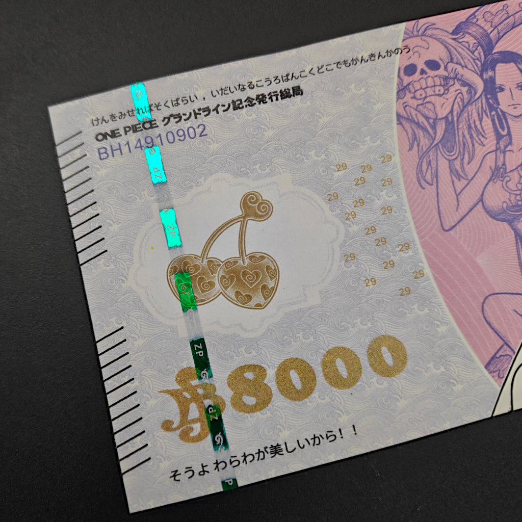 [Limited 300] One Piece Boa Hancock Handmade Collectible Bill | Anti-Counterfeit Ink | Hand Silkscreen Printed