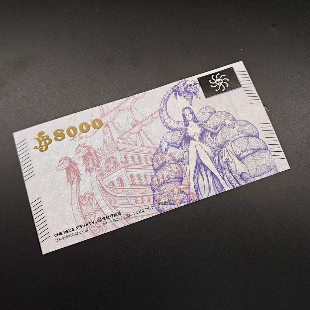 [Limited 300] One Piece Boa Hancock Handmade Collectible Bill | Anti-Counterfeit Ink | Hand Silkscreen Printed