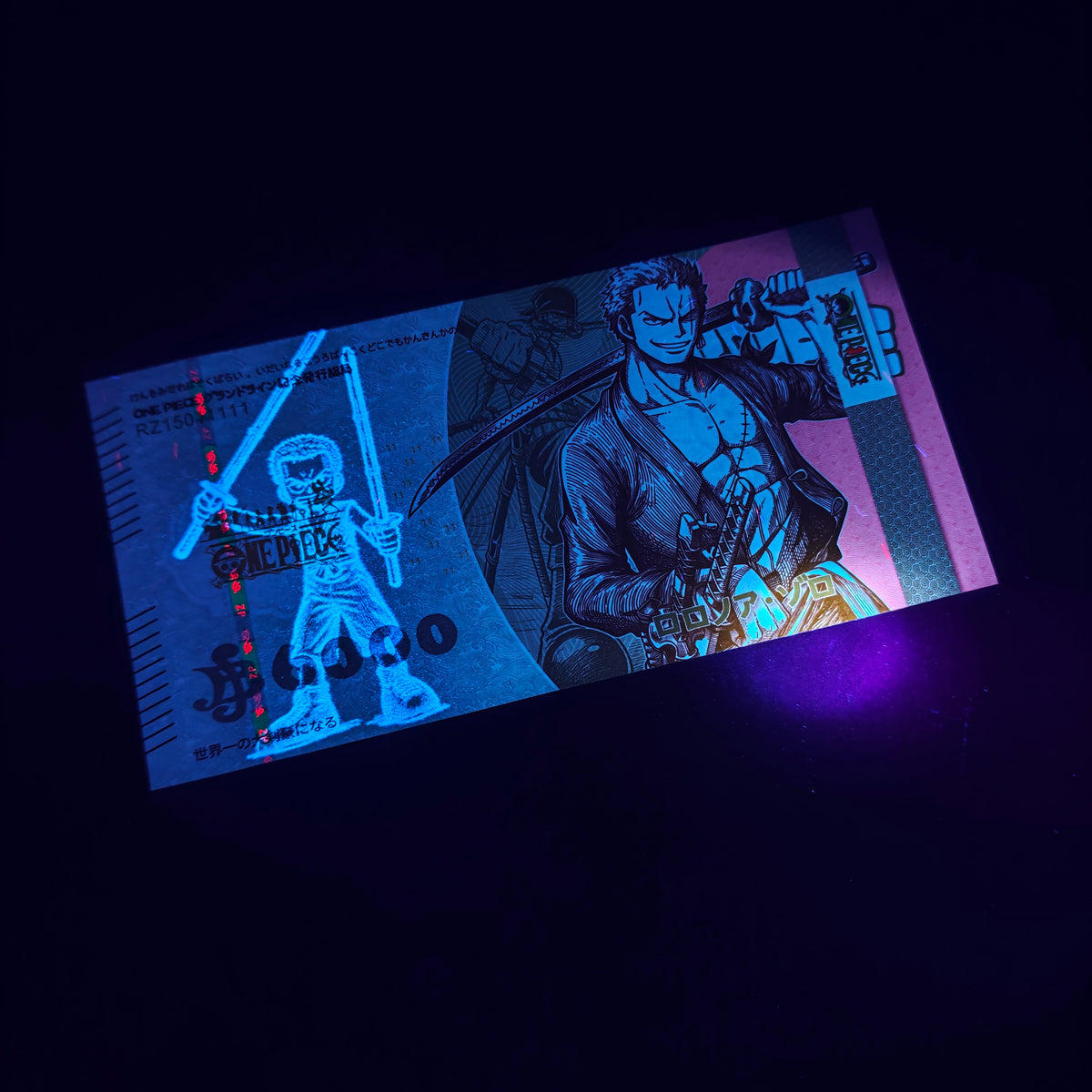 [Limited 300] One Piece Zoro Handmade Collectible Bill | Anti-Counterfeit Ink | Hand Silkscreen Printed
